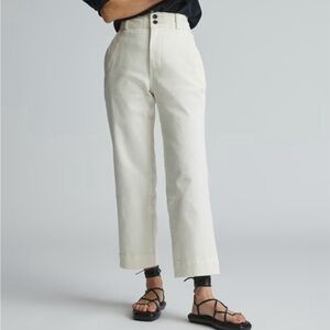 Everlane The Organic Straight-Leg Pant in Bone